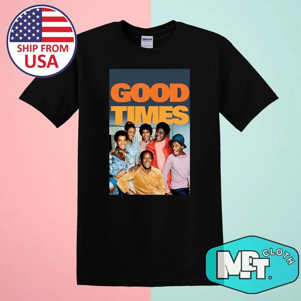 Good Times Top 70s Tv Show Men's Black Size S-5XL