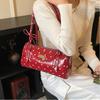 Sweet Polka Dots Design Shoulder Bags Large Capacity Zipper Tote Bag PU Leather Women's Handbag Women