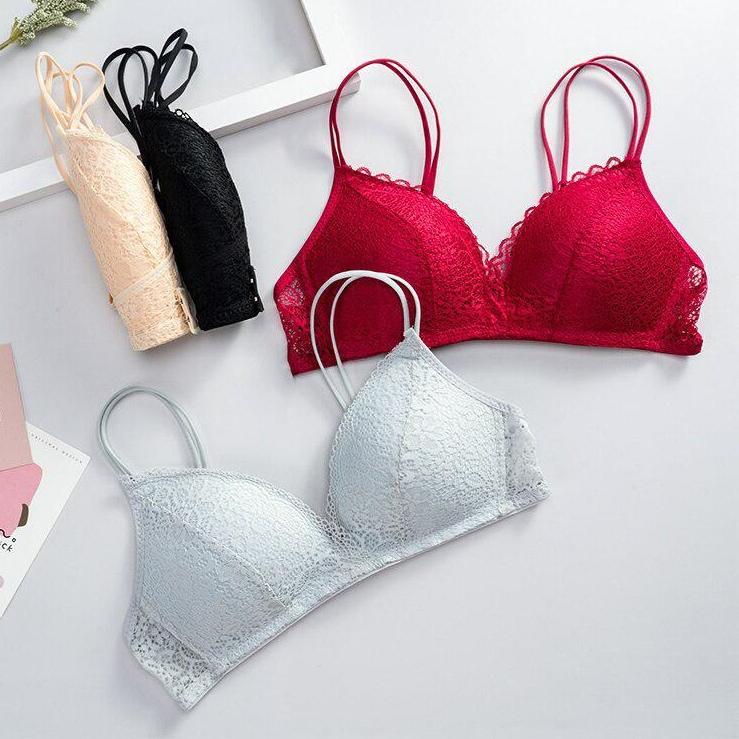 Женские бесшовные сексуальные кружевные бюстгальтеры Wireless Push Up Soft Undearwear Bralette Lingerie