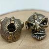 Warrior Skull Brass Knife Bead DIY Woven Bracelet Lanyard Keychain Pendant Accessories Hangings Charms