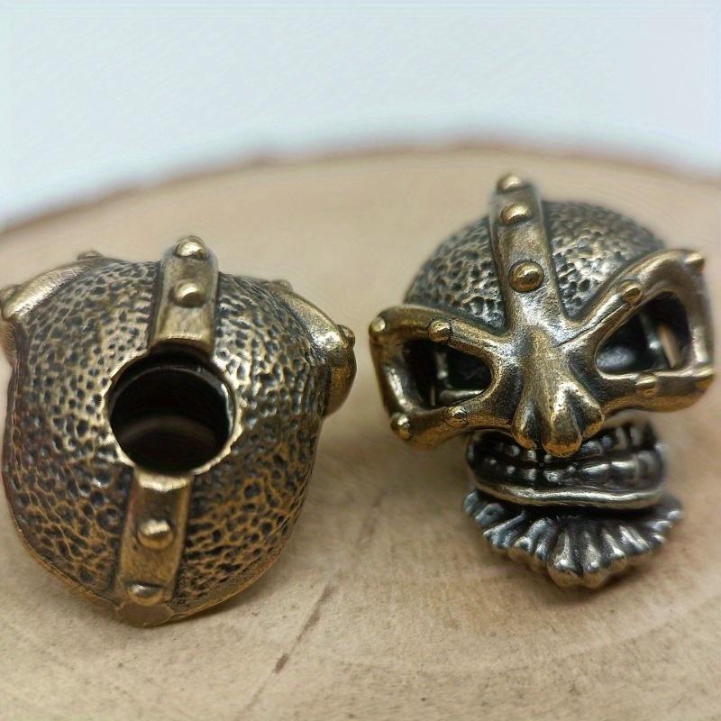 Warrior Skull Brass Knife Bead DIY Woven Bracelet Lanyard Keychain Pendant Accessories Hangings Charms