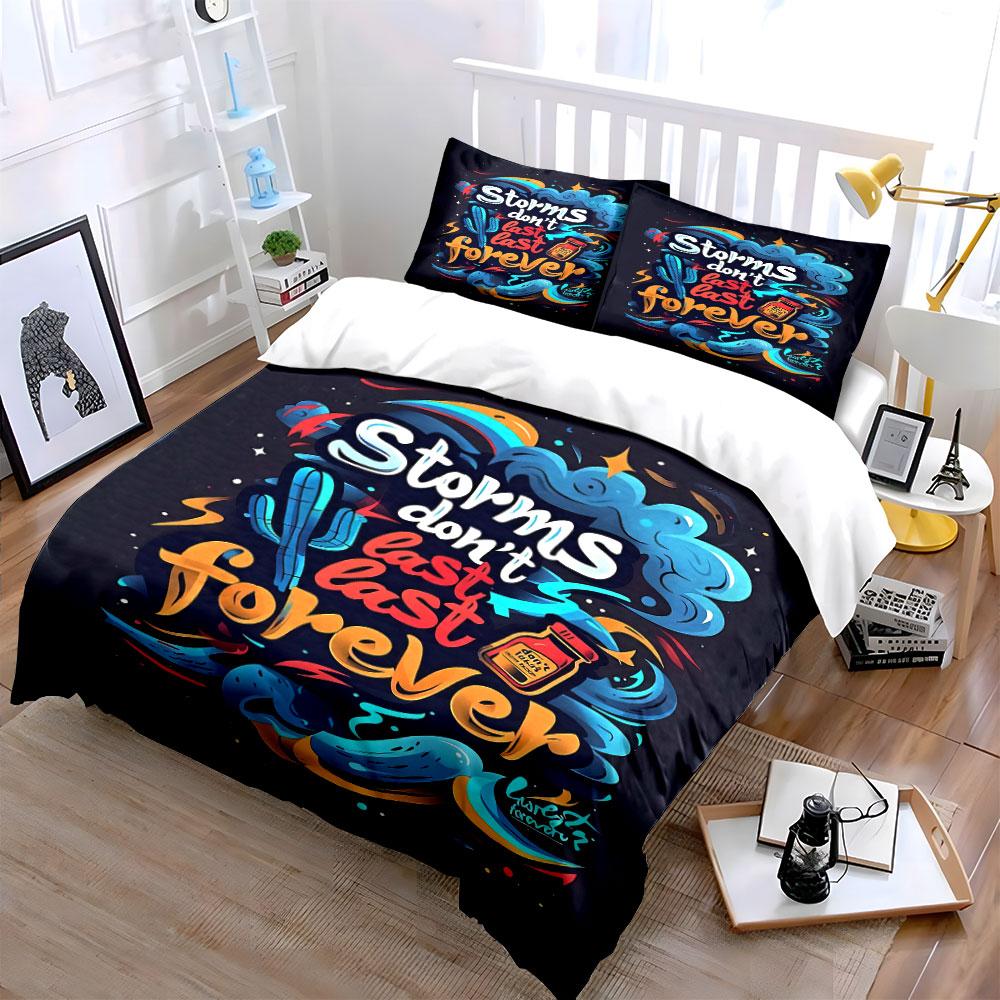 Inspirational text with clouds. Bedding sets Duvet cover sets Duvet covers Pillowcases(1* Duvet Cover 2* Pillowcases without duvet insert)