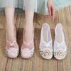 Mesh Peony 2024 Summer Breathable Hanfu Shoes with Ethnic Embroidery