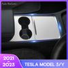 Car Center Console Cover Protector Leather Central Control Panel Sticker For Tesla Model 3 Model Y 2022 2023