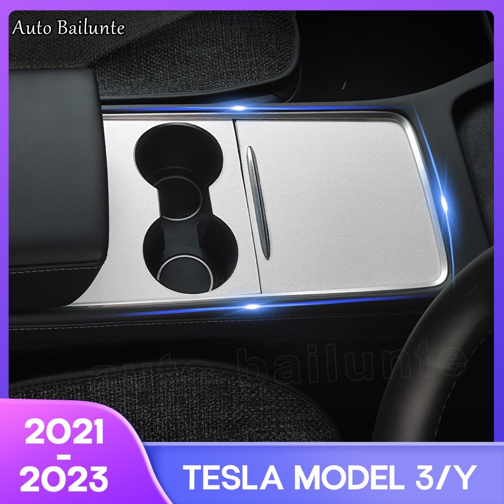 Car Center Console Cover Protector Leather Central Control Panel Sticker For Tesla Model 3 Model Y 2022 2023
