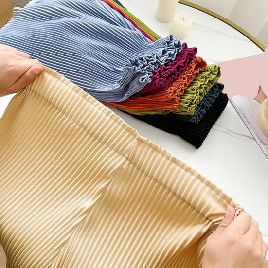 Женские шорты, эластичные, с высокой талией, ребристый дизайн, однотонные, повседневные, свободные шорты, летние, широкие шорты