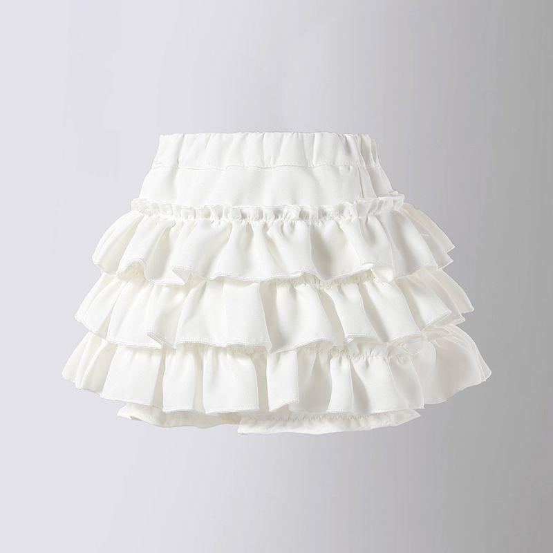 Детская юбка-торт, пышная юбка для девочек, танцевальная юбка, весенне-летняя плиссированная юбка в студенческом стиле