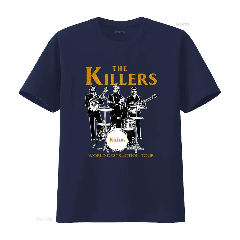 The Killers Alt Rock Band World Destruction Tour Brandon Flowers T Shirt S 234Xl SG417 vintage Washed Casual streetwear
