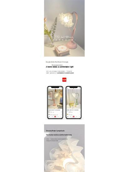 Romantic Pastoral Flower Bedside Lamp for Cozy Bedroom Atmosphere