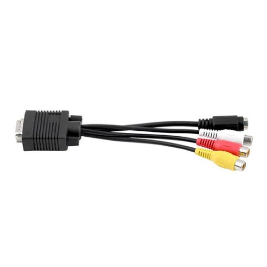 Universal VGA To Video TV Out S-Video AV and 3 RCA Female Converter Cable Adapter