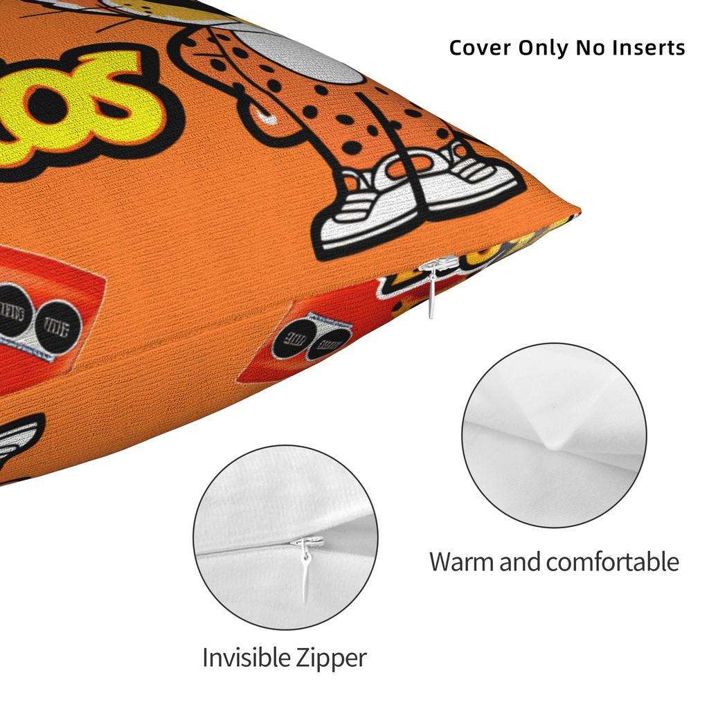 Чехол на подушку C-Cheetos с принтом еды Уютный чехол для подушки Kawaii чехол для подушки для дивана Домашний декор