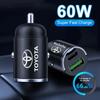 1Pcs 100W/200W Car Charger USB Type-C Fast Charging Adapter For Toyota Camry Corolla Yaris Chr Auris Avensis T25 Car Accessories