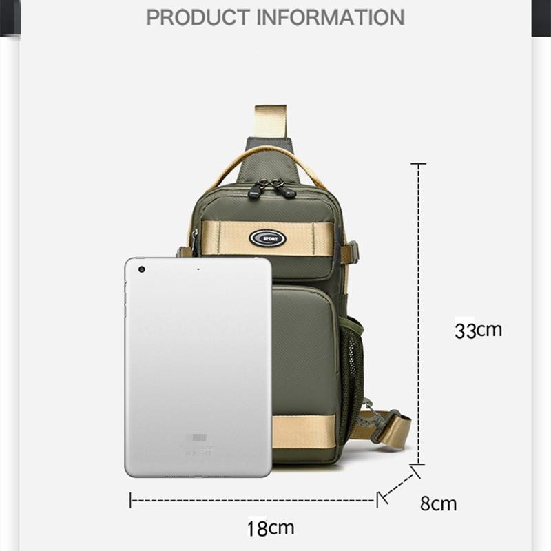 Новая мужская большая вместительная нагрудная сумка, многофункциональная сумка через плечо, уличная водонепроницаемая сумка на плечо, ткань Оксфорд, сумка для отдыха