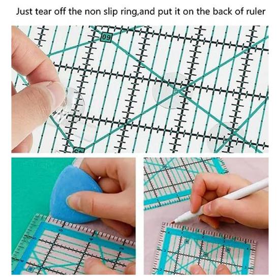 4 шт. акриловая линейка для квилтинга 4,5/6/9,5/12,5-дюймовая квадратная линейка для резки ткани с четкой маркировкой шаблон для проектов по шитью и рукоделию