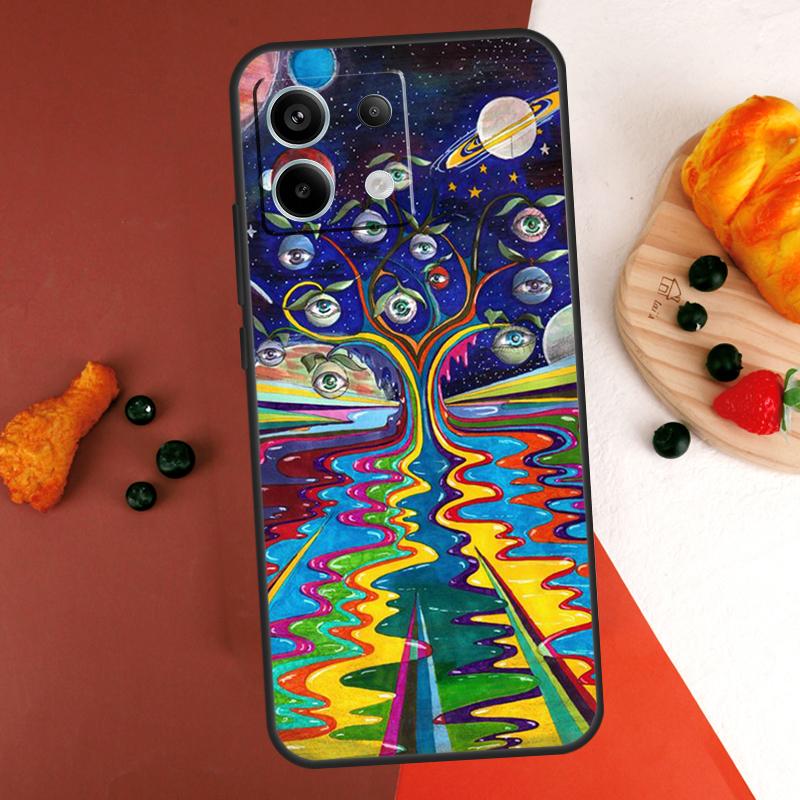 Colorful Psychedelic Art Case For Xiaomi Redmi Note 14 13 Pro 9 10 11 12 Pro 10S 11S 12S Redmi 14C 13C 10C 12C Coque