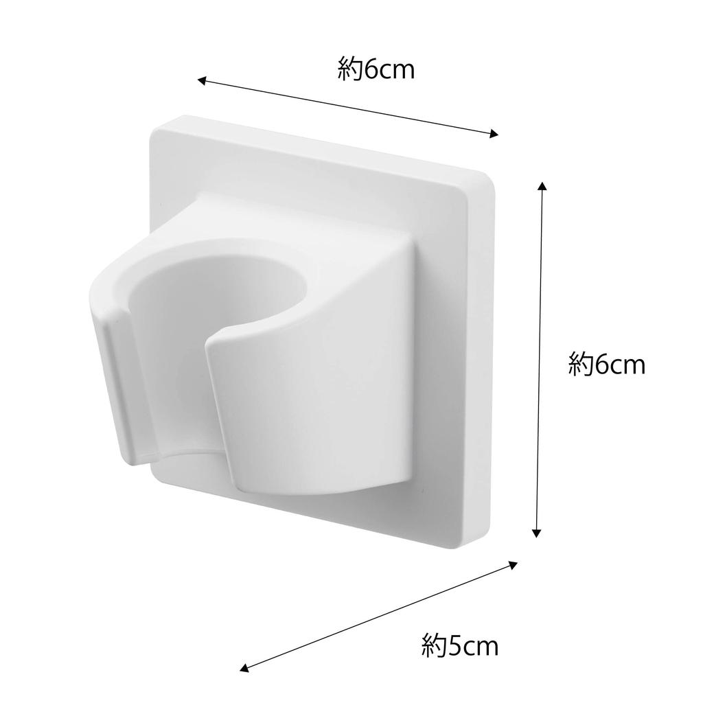 Yamazaki Jitsugyo 6199 Film Hook Shower Holder White Approx. W6 x D5 x H6cm MIST Easy to install in any position