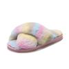 Women's Cotton Slippers Multi-color Plush Fluffy Home Fashion Leak Toe Indoor Cotton Shoes Size 36-43