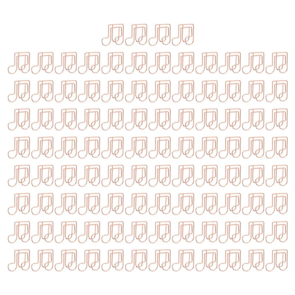 100pcs Paper Clips Multipurpose Innovative Cute Shape Rustproof Electroplating Metal Paperclips for