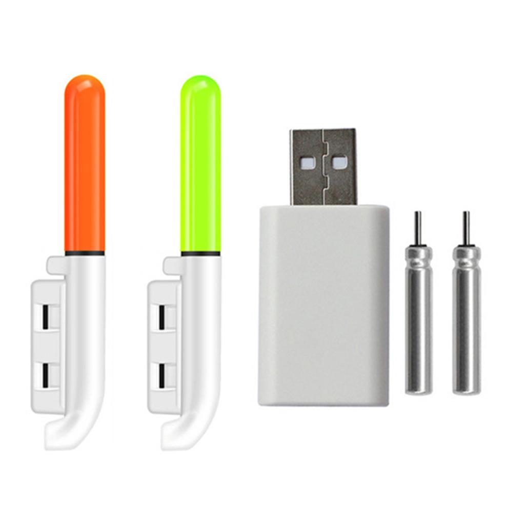 Рыболовные светящиеся палочки с аккумулятором и зарядным устройством Светодиодная ночная удочка для рыбалки Водонепроницаемая светящаяся лампа