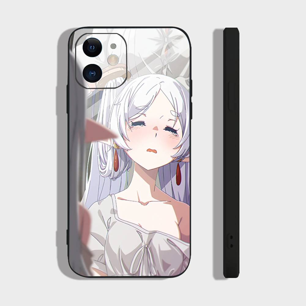 Чехол для телефона Frieren Animation F-Frieren Beyond Journeys End Для iPhone 17 Air 16 15 14 13 Pro Max 11 12 Черный Силиконовый Чехол