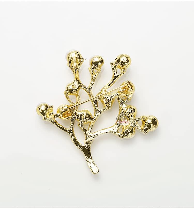 Магазин жемчуга Натуральный пресноводный жемчуг Подлинный жемчуг 12 лотов Деревянная милая жемчужная брошь Белое золото Цветочный день Свадьба Черный Все товары Подарочная упаковка C-GIRLS