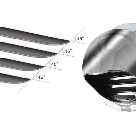 50-200 мм антикоррозийная настенная вентиляционная решетка с фиксированной пряжкой, непромокаемая полированная утолщенная решетка, вентиляционная крышка снаружи