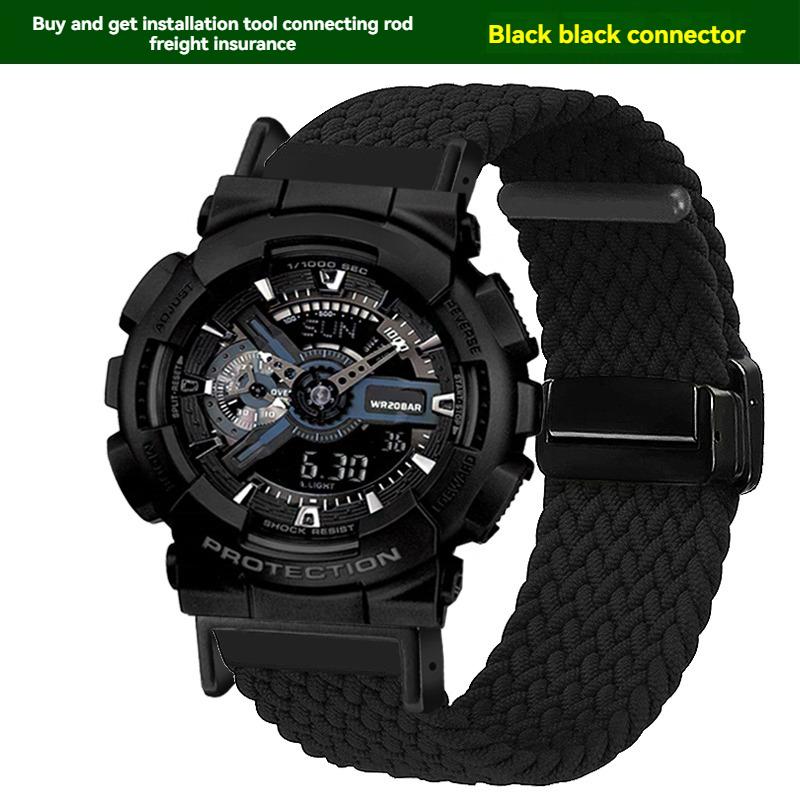Для часов Casio с магнитной нейлоновой ремешком 16 мм для активного отдыха G-SHOCK GA110 100 120 GA900 GA2100 DW-5600 GW-B5600 GW-M5610 Спортивный ремешок