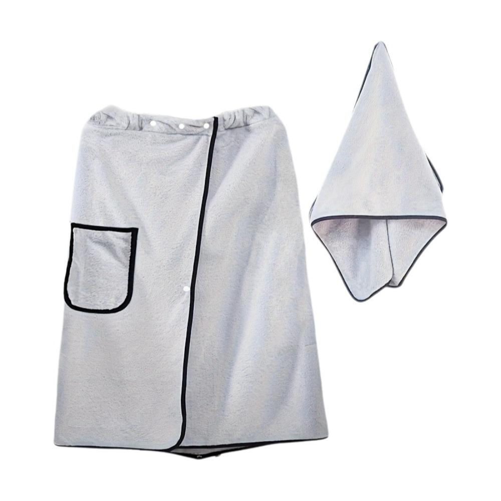 Coral Fleece Wearable Towel Soft Comfortable Beach Wrap Thick Design Bath Skirt Pool Use