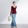 JOY SPEAKER Slim-Fit Long-Sleeve Knit Top