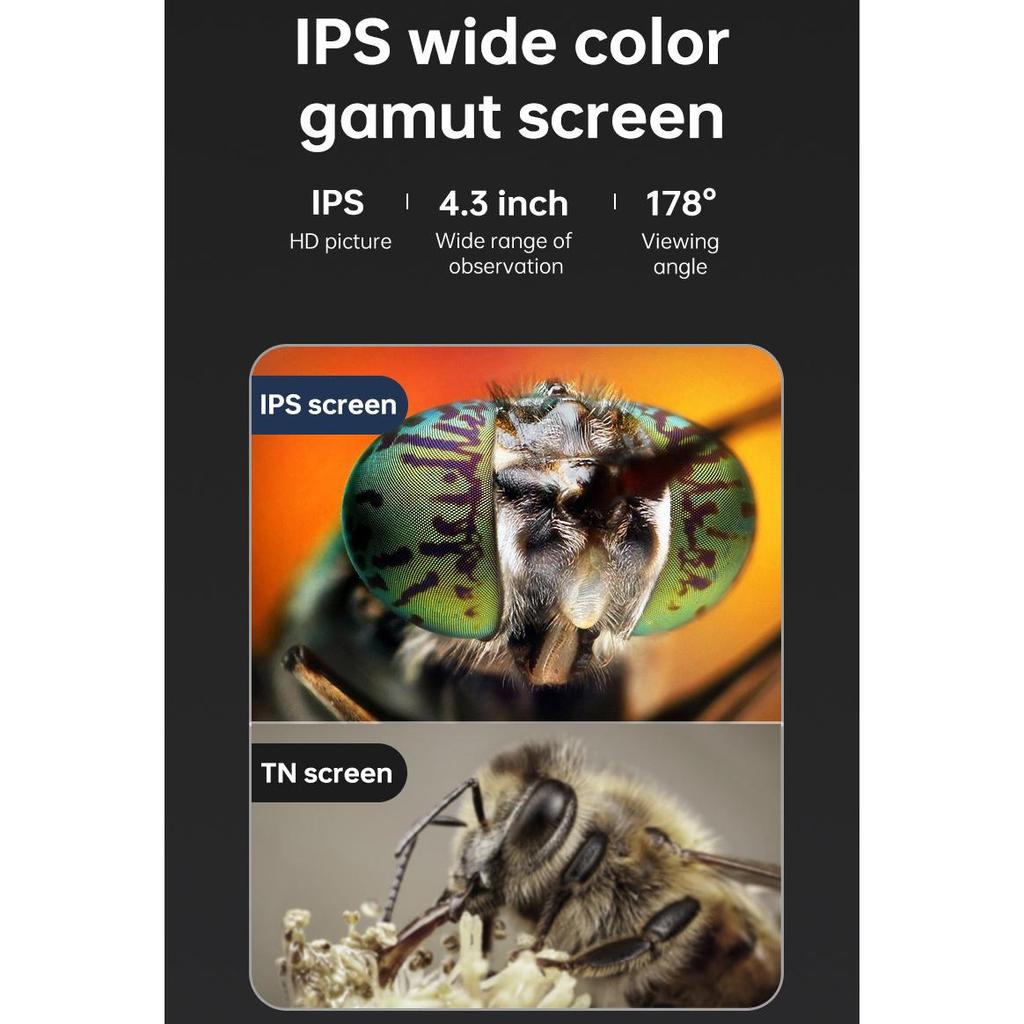 4,3-дюймовый цифровой микроскоп 1080P 50-1000x монетный микроскоп 2000 мАч паяльный микроскоп для ремонта электроники печатных плат ПК ноутбука