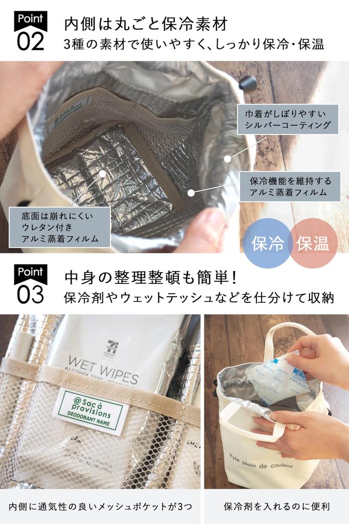 Plein De Drawstring Insulated Lunch Bag Lunch Drawstring Bag Lunch Bag Also Be Used As a Small Insulated Lunch Lunch Bag [Style Couleur] "Vertical S"