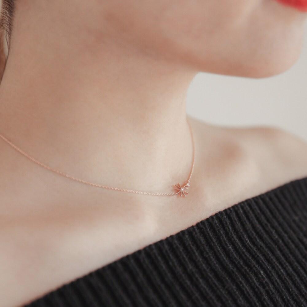 [Eunoia] Yahir 925 Silver Necklace Rose Gold