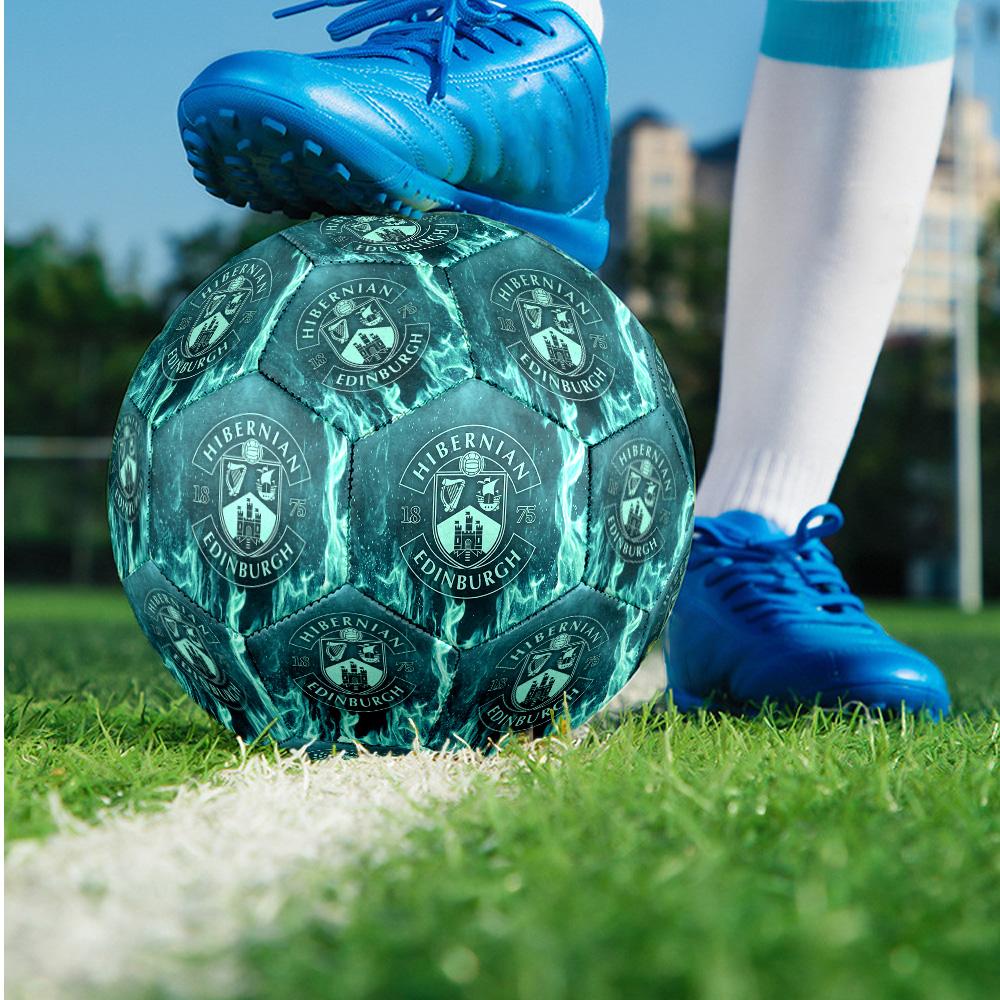 Hibernian FC Size 5 Standard Football Durable Training Match Soccer Ball for Adult Outdoor Sports