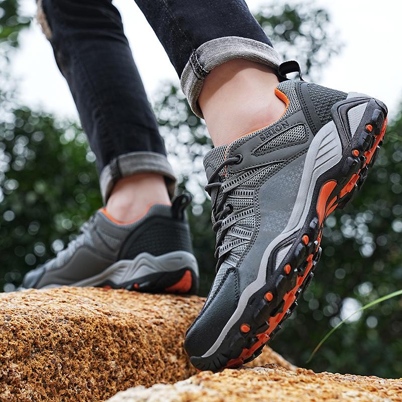 Мужские кроссовки для рыбалки на открытом воздухе на четыре сезона, сетчатые, дышащие, противоскользящие, износостойкие, повседневные и удобные, 39-46, четыре цвета