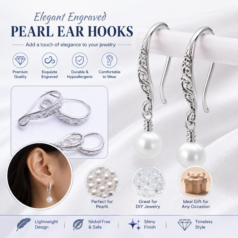 4PCS Brass Earring Hook Ear Wires for Custom Gift DIY Earring Making Jewelry Craft Accessories