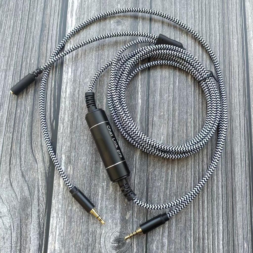 Chat Link Pro Cable Capture Voice Chat Gameplay 2M Sound Extra Long Cable Sturdy and Stretchable Chat Link Pro Cord