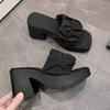 High Heel Slippers Thick Bottom Waterproof Platform Women Sandals