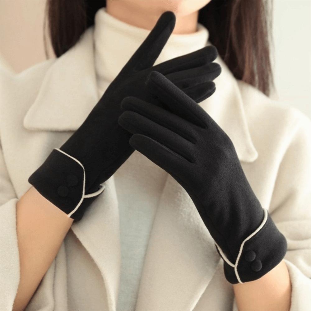 Touchscreen Winter Gloves Fleece Cycling Mittens Retro Women Gloves Gift