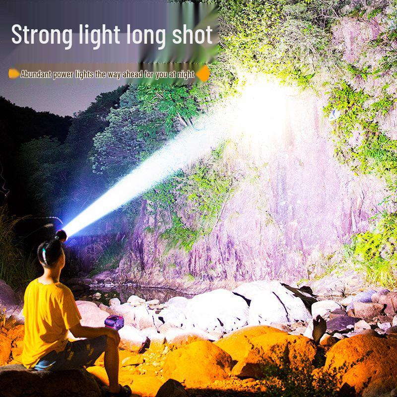 Перезаряжаемый светодиодный налобный фонарь высокой яркости для ночной рыбалки, горного дела, кемпинга и активного отдыха