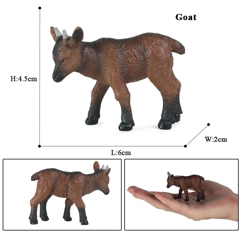 Oenux Классическая Симуляция Фермерских Животных Овца Коза Аргали Антилопа Модель Фигурка Действия Домашняя Птица Фигурки Милая Игрушка Для Ребенка Подарок