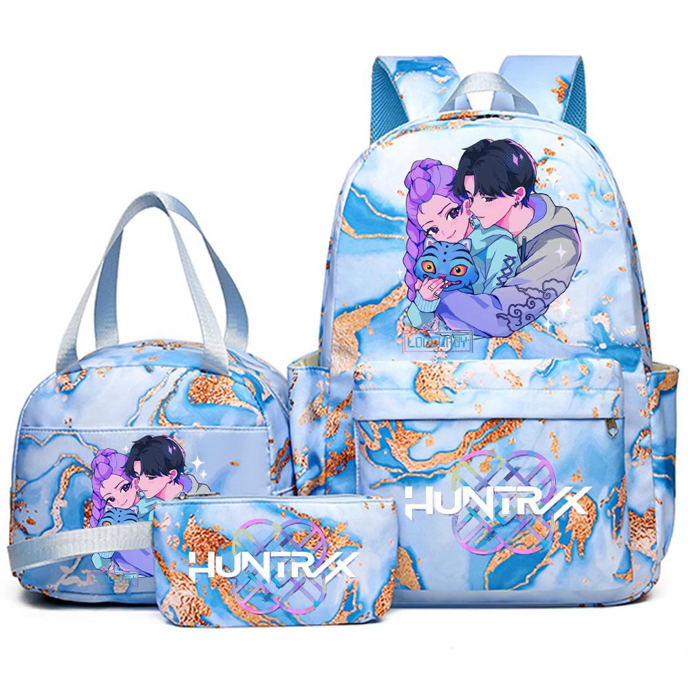 3 шт./комплект Аниме K-pop Пенал с принтом, Сумка-рюкзак с ручкой для Подростка Студента Девочки Мальчика, Водонепроницаемая Дорожная Сумка Mochila