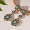 Turquoise Bohemian Turquoise Earrings Bohemia Style Earrings Pendant  Beach