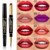 12 Colors Natural Lip Liner Pencil Lipstick Waterproof Moisturizing Two In One Lipstick Lip Profiler Makeup Tool Cosmetics