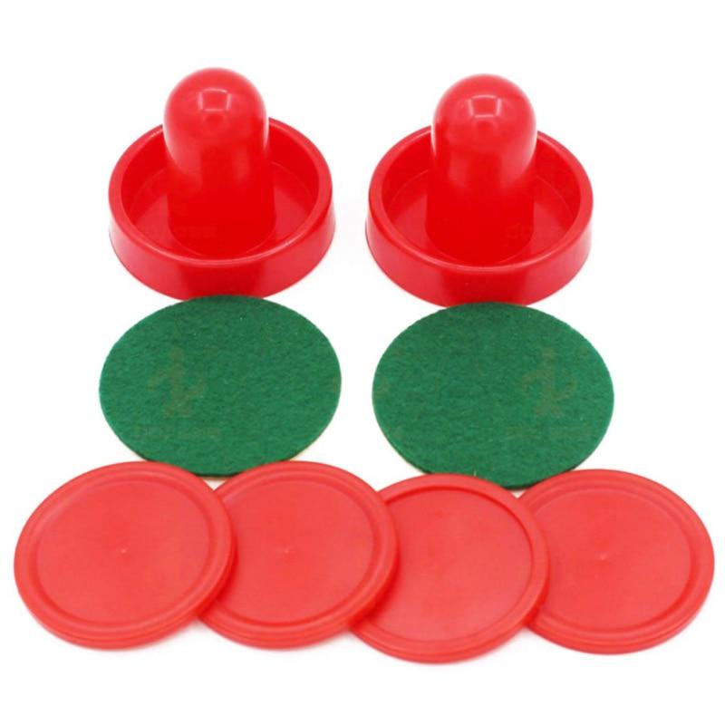 8pcs/set Home Standard Plastic Air Hockey Pushers And Pucks Replacement For Game Tables Goalies Accessories