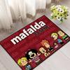 Cute Cartoon Mafalda Door Welcome Mat Entrance Doormat Balcony Bathroom Floor Mats Non-slip Rug Bedroom Carpet Home Decoration