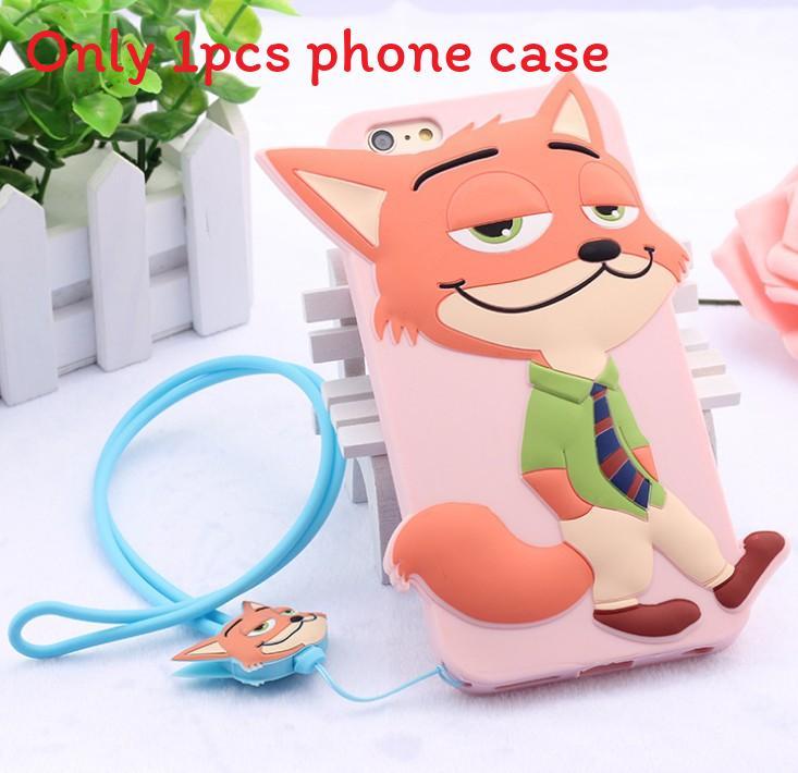 For Iphone 5 5s 6 6plus Zootopia Judy Hopps Nick Wilde Silicone Mobile Cover With Shockproof Features For Teen Gift