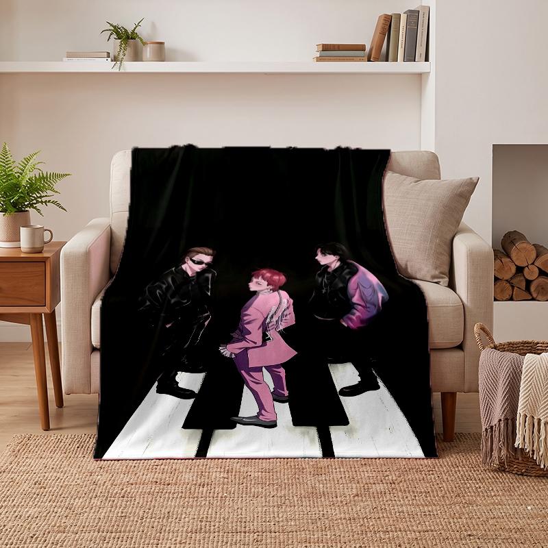 BIGBANG Soft Warm Flannel Blankets Comfortable Blanket for Home Decoration Gifting