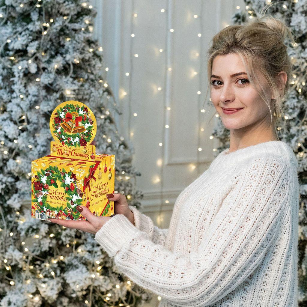 Подарочная вечеринка Рождественская коробка с темой колокольчика и денежным вложением для празднований