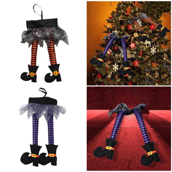 Хэллоуин ведьмы ноги реквизит подвесной плюшевый чучело ведьмы ноги украшение с обувью для