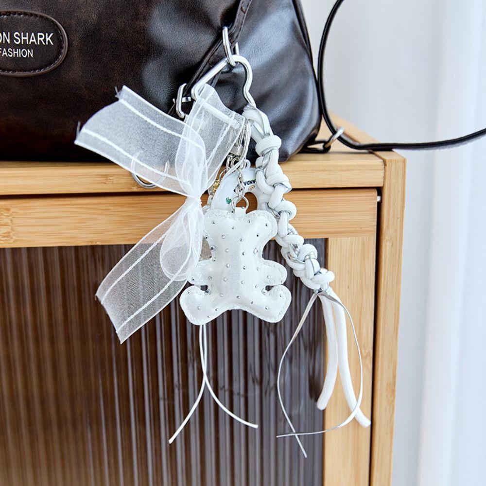 Bag Charm Braided Rope Bag Pendant High-grade Love Tassel Keyring Friends Birthday Gifts